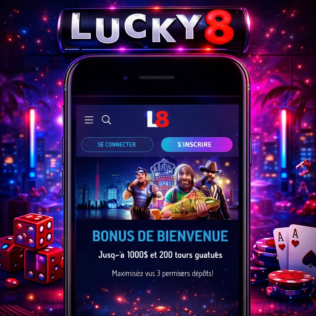 Version mobile responsive de Lucky8 Casino sur smartphone